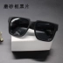 2017 Hàn Quốc phiên bản của retro triều kính mát nam giới và phụ nữ các cặp vợ chồng đen siêu lớn sửa chữa hộp mặt mặt tròn sunglasses dù để che nắng gương kính mát Kính râm
