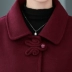 Phụ nữ trung niên và cao tuổi mùa thu đông dày áo khoác ngắn thời trang áo khoác len cho mẹ 50 tuổi 60 áo len nữ trung niên - Áo len lót đôi