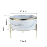 INS MARBLE PATTER CERAMIC CAT BOWN CAT FOOD POT CAT CAT MOWER с домашним мисками вода чаша воды и высокая деревянная полка для защиты шейного отдела позвоночника