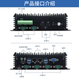 Мини -промышленная машина управления хозяином промышленной малый низкопроизводительный встроенный двойной порт 6 серийный порт без вентилятора промышленного управления компьютером