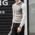 Phiên bản Hàn Quốc của áo len không tay nam vest cổ tròn mũ trùm đầu thanh niên áo khoác len nam trung niên Dệt kim Vest