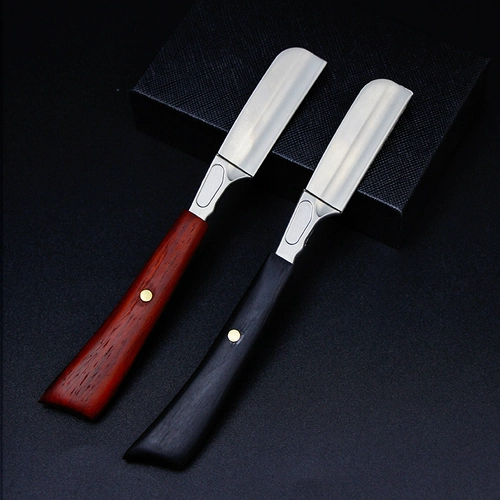 Прямая ручка скребки ручной парикмахерской Hu Xiumei Красная сандаловая ручка замена защитного ножа