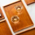 Nhật bản khay gỗ hình chữ nhật khay gỗ khách sạn nhà thịt nướng món ăn món ăn trà cốc bằng gỗ khay tấm gỗ bát gỗ Tấm