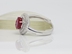 Ruby red corundum vòng nhẫn bạc 925 sterling gửi mẹ vợ chim bồ câu kim cương nữ trang sức cưới - Nhẫn đeo nhẫn ngón trỏ Nhẫn