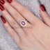 Ruby red corundum vòng nhẫn bạc 925 sterling gửi mẹ vợ chim bồ câu kim cương nữ trang sức cưới - Nhẫn đeo nhẫn ngón trỏ Nhẫn