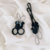 Dễ thương phim hoạt hình silicone điện thoại di động dây buộc ngắn vòng tay dây đeo cổ tay treo mặt dây chuyền vòng khóa tay nhỏ dây treo - Nhẫn nhẫn cưới Nhẫn