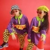 Xi dance hall trẻ em hip hop hip-hop phù hợp với nam giới và phụ nữ trẻ em thủy triều lỏng lẻo polo dài tay quần hiphop trang phục - Trang phục