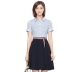 [Giá mới 149 nhân dân tệ] Shangdu Biala 2018 mùa hè mới phong cách sọc đầm ngắn tay Một chiếc váy áo từ shop váy đẹp Sản phẩm HOT