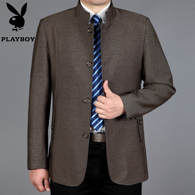 Sản phẩm mới Playboy dài áo gió nam trung niên người đàn ông mỏng của mùa xuân và mùa thu kinh doanh bình thường daddy coat