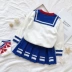 Mùa thu cô gái hải quân phù hợp với áo len dệt kim mới của trẻ em Moon Moon - Phù hợp với trẻ em quần áo be trai sành điệu Phù hợp với trẻ em