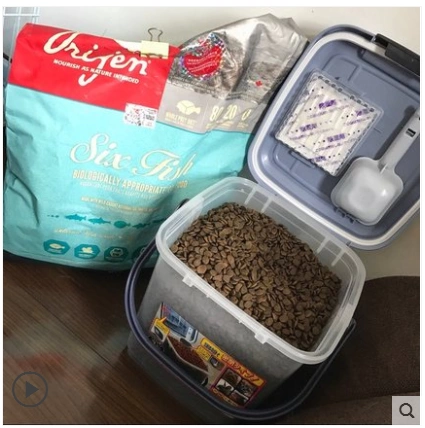 Mèo và chó cần thiết hàng ngày mèo thức ăn thùng kín niêm phong chống ẩm thực phẩm chó lưu trữ hộp lưu trữ hộp lưu trữ bể chứa vật nuôi thùng hạt 10kg - Cat / Dog hàng ngày Neccessities 	bát ăn cho chó cảnh	