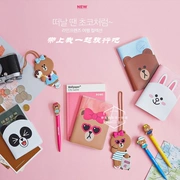 Hàn Quốc mua gói chính hãng thỏ Brown Xiong Ke Ni trong suốt hộ chiếu PVC - Túi thông tin xác thực