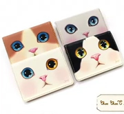 Hàn Quốc jetoy giả mèo dễ thương mặt giả da nhỏ chủ thẻ 3 lớp thẻ sáng tạo thời trang dễ thương tinh tế gói thẻ