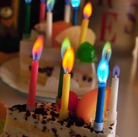День рождения свеча цвет пламя свеча пламя день рождения свеча 5 установленная пламя много -корловое громкость