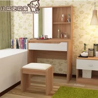 Модный современный и минималистичный туалетный столик для спальни, вместительная и большая система хранения, зеркало