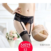 Mới châu Âu và Mỹ garter sexy duy nhất lớp ren điều chỉnh ống dài chân dây đeo lưới vớ kết hợp kẹp kim loại màu đen cho nữ