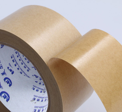 Băng giấy kraft cường lực cao độ dài 20M rộng 5cm miễn phí nước da giấy giấy niêm phong hộp băng da băng băng keo giấy giày 
