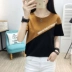 Mùa hè 2019 mới sóng rộng kích thước lớn áo thun ngắn tay nữ mùa hè Thời trang Hàn Quốc quần áo nữ hoang dã - Áo phông Áo phông