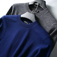 Hàng gia súc siêu cao cấp của năm Merino len pha trộn cashmere ấm áp mùa đông nam áo len mỏng chạm đáy quần áo unisex