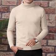 2018 mới Ordos city áo len cổ cao nam phiên bản Hàn Quốc của áo dệt kim mùa đông chạm đáy áo len nam cashmere
