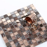 Стеклянная металлическая мозаика из нержавеющей стали на стену, зеркальный эффект