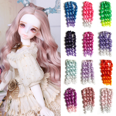 taobao agent New product handmade DIY BJD Ye Luo Lier SD doll hair row high temperature silk screw screw screw gradient color