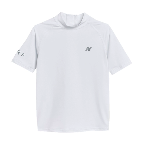 Белый детский солнцезащитный крем, летний купальник, пляжная одежда для защиты от солнца для мальчиков, футболка, (в наличии на складе), 3 мес., 3/5 лет