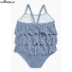Áo tắm nữ một mảnh NEXT 2018 xuân mới cho bé sơ sinh sọc xanh áo tắm nóng bỏng Songta
