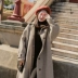 2018 phiên bản Hàn Quốc mới của mẫu xương cá dày lên với áo khoác len nữ mùa đông dài