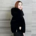 Điều trị đặc biệt Hained giả lông cừu cắt lông trùm đầu phiên bản ngắn của Hàn Quốc của giả mới lông cáo lông cổ áo lông thú nữ Faux Fur