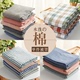 Aijia nhà dệt bông quilt cover rửa quilt cover mảnh duy nhất có thể được tùy chỉnh để đặt hàng màu rắn sợi nhuộm kẻ sọc unprinted cotton Quilt Covers