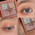 3ce Eye Shadow Top 9 Màu Chín màu Pearl Pumpkin Flashf Powder Matte Matte Bốn màu Big Earth Color Overake Sequin phấn mắt tutu 