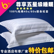 Khách sạn khách sạn bộ đồ giường bông trắng bông áo gối dày khách sạn đặc biệt áo gối