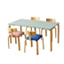 Bàn tư vấn giáo dục sớm Trung Quốc bàn dài đồ nội thất chơi lớp ngắn đệm đặt mẫu giáo bàn và dải ghế - Nội thất giảng dạy tại trường Nội thất giảng dạy tại trường