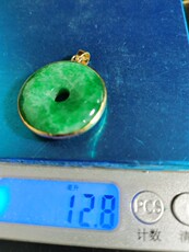 Украшения на шею 清代老翡翠平安扣挂件玉坠吊坠，纯天然翡翠a货正品放漏价99包邮