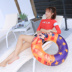 Dày dành cho người lớn nam và nữ vòng bơi thêm lớn phao cứu sinh bé áo phao nổi vòng inflatable trẻ em nách vòng kính bơi phoenix Bơi lội