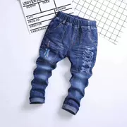 Quần jean bé trai mùa thu và mùa đông cho trẻ nhỏ Quần áo trẻ em mới quần dài cotton dài