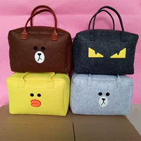 Phim hoạt hình Hàn Quốc gấu nâu duffel túi sinh viên túi lưu trữ di động được sản xuất ánh sáng và công suất lớn ngắn khoảng cách túi du lịch túi du lịch mini