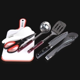 Уличная кухонная утварь, портативный комплект, посуда из нержавеющей стали, ножницы, нож для кемпинга, набор инструментов