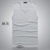 Kích thước lớn không tay T-Shirt nam cộng với phân bón để tăng chất béo chất béo vest vest áo cotton V-Cổ bãi biển vest thể thao áo lông vũ Áo vest cotton