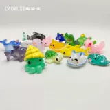 Маленькая реалистичная акула, микро пейзаж, дельфин, крокодил