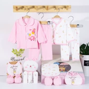 Hộp quà tặng sơ sinh mùa xuân và mùa hè Bộ quần áo cotton cho bé bộ đồ lót 0-3 tháng tuổi