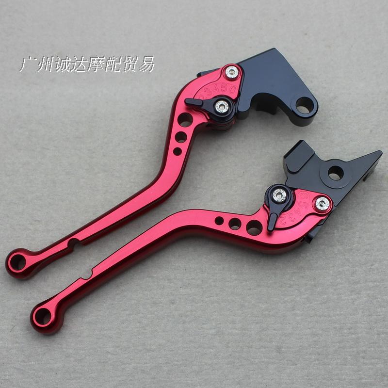 1 Pair Of Long Stem RedFor Yamaha motorcycle FZ6 Modified parts FZ8 brake Handlebar FZ1 ox horn CNC Handle pull rod