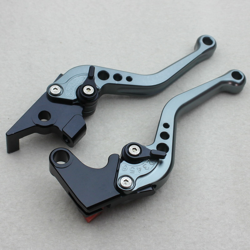 1 Pair Of Short Handle TitaniumFor Yamaha motorcycle FZ6 Modified parts FZ8 brake Handlebar FZ1 ox horn CNC Handle pull rod