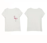 Dy [Village 2020 Summer Simple Commerings v -neck с вышивкой карман карман Thin Girl T -Fish YJ0028055