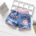 Giản dị cô gái hoang dã mặc phần mỏng rửa lỗ trẻ em quần short denim trong quần short trẻ em lớn trai mùa hè Quần jean