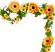 Mô phỏng Mặt trời Hoa hướng dương 80 Hoa Vine Hoa giả Điều hòa nhiệt độ Chặn ống nhựa Hoa trang trí nhà mây - Hoa nhân tạo / Cây / Trái cây Hoa nhân tạo / Cây / Trái cây