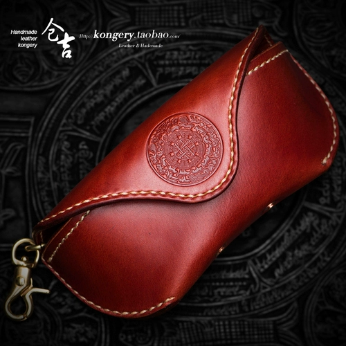 Защитный амулет, кожаные ретро солнцезащитные очки ручной работы из грецкого ореха, DIY, из натуральной кожи