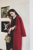 Openlady dài over-the-knee đỏ len áo khoác nữ phù hợp với cổ áo len niece coat winter new