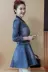 Mùa xuân 2019 mới của phụ nữ áo dài tay denim thêu thời trang áo khoác váy phù hợp với váy hai dây - Bộ đồ Bộ đồ